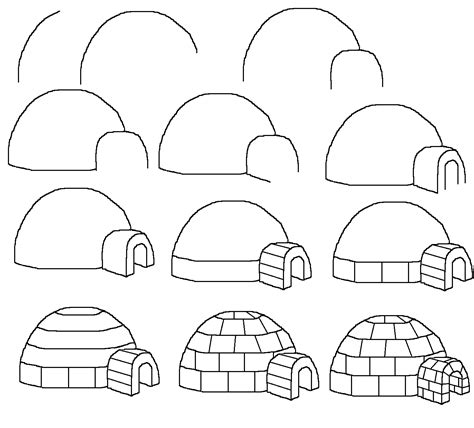 How to Draw an Igloo .